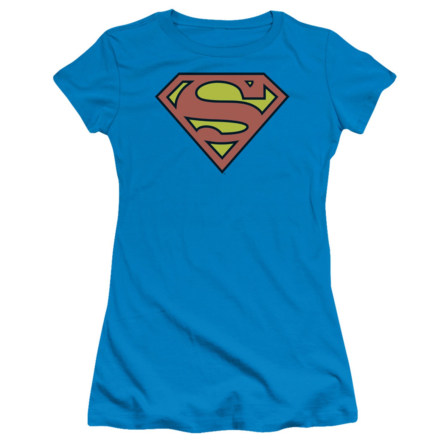 Superman Women's Classic Logo Turquoise T-Shirt
